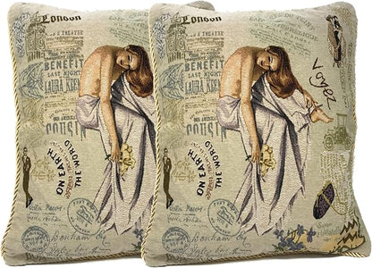 Tache Tapestry Throw Pillow Covers 18x18 Decorative Boho Farmhouse Decor Square by TacheHomeFashion