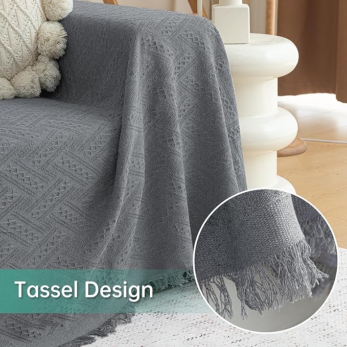 MYSKY HOME Couch Cover for Sectional Sofa, 2 Pieces Couch Covers for L Shape - Image 3