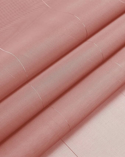 Stripe Pink Sheer Curtains 84 inch Length 2 Panels Grommets Top Semi - Image 5