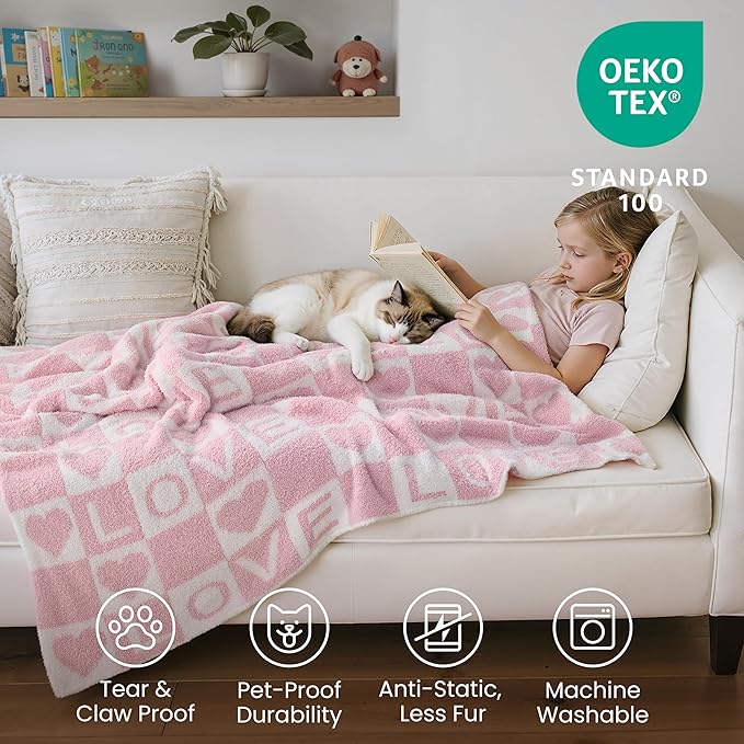 Joiedomi Throw Blanket for Couch Bed Sofa, Knitted Blankets Gifts for - Image 5