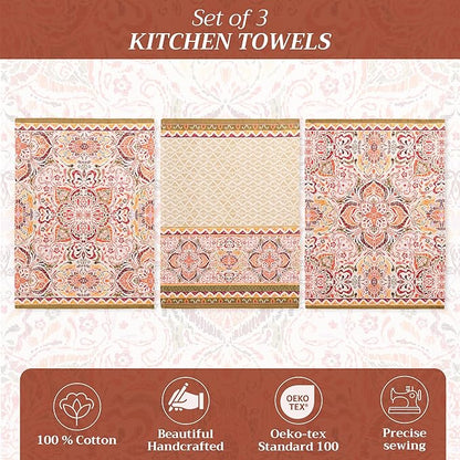 Maison d' Hermine Kitchen Towels Set of 3 100% Cotton 20" x 27.5" Reusable - Image 2