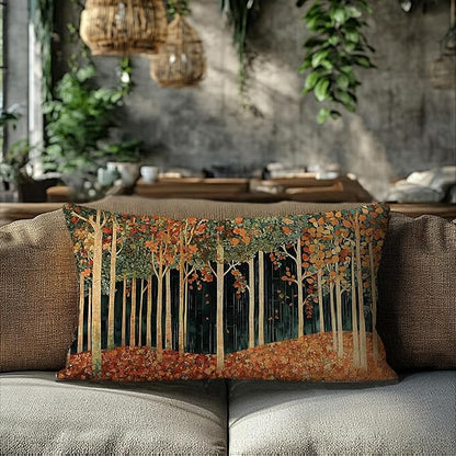 Rustic William Morris Inspired Autumn Forest Decor Pillow Covers 18x18 - Image 6