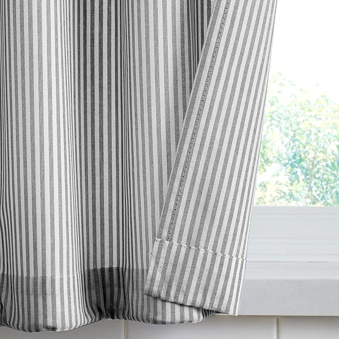 July Joy Cotton Valance Curtains 18 Inches Long Country Kitchen Curtains Tab Top - Image 5