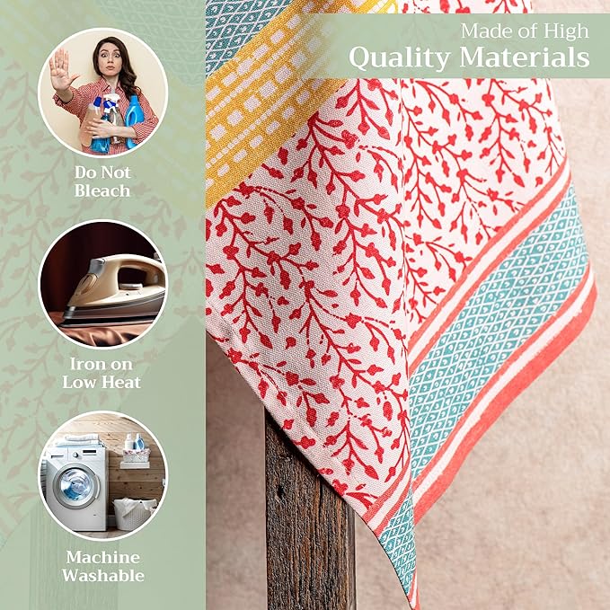 Maison d' Hermine Kitchen Towels Set of 3 100% Cotton 27.50" x 20" Reusable - Image 4