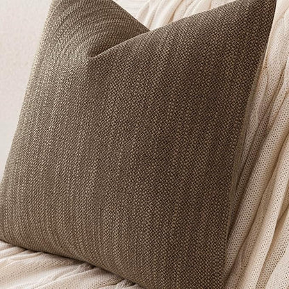 Foindtower Set of 2 Decorative Textured Burlap Linen Throw Pillow Covers - Image 3