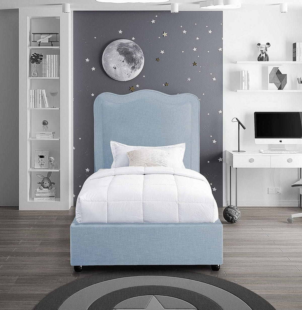 meridian furniture felixskyblu-t felix collection modern | contemporary showing dimensions