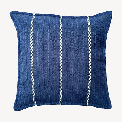 SanVia Indigo Snug Premium Cotton Throw Pillow Covers, 20 x 20 Inches, Artisan by SanVia