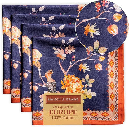 Maison d' Hermine Cloth Napkins Set of 4 100% Cotton by MaisondHermine