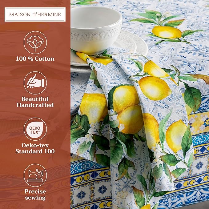 Maison d' Hermine Cloth Napkins Set of 4 100% Cotton Everyday Reusable Square - Image 2