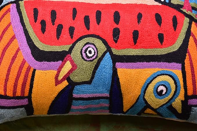 Frida Inspired Throw Pillow Cover Mexican Art Pillowcase Bella Senorita Hand - Image 4