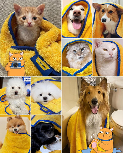 pethroom ultra absorbent pet towel | quick-drying, soft on a desk or shelf