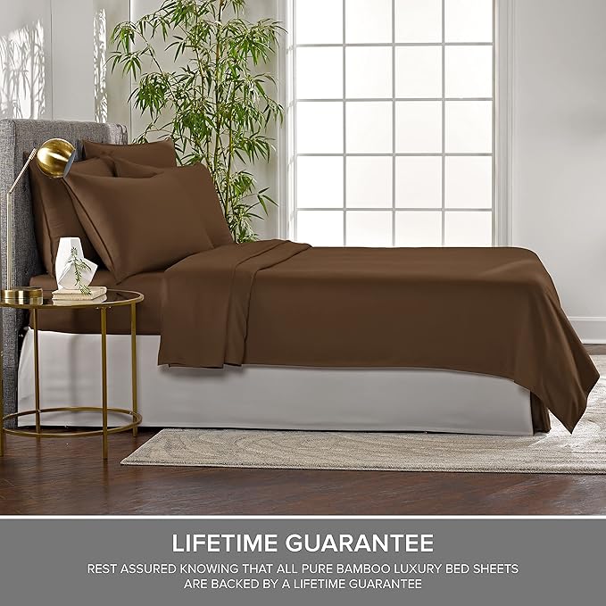 Pure Bamboo California King Sheets, Genuine 100% Organic Viscose Derived from - Image 4