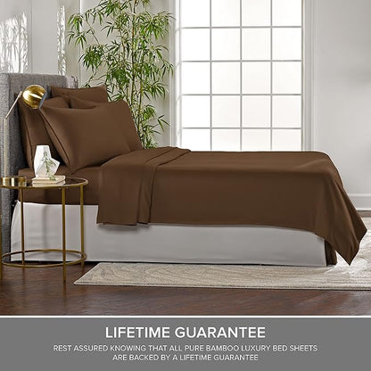 Pure Bamboo California King Sheets, Genuine 100% Organic Viscose Derived from - Image 4