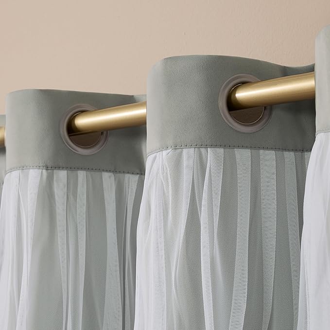 TOWN & COUNTRY LUXE Talia Double Layer Indoor Curtains, Sheer and Room - Image 4