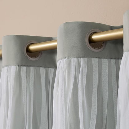TOWN & COUNTRY LUXE Talia Double Layer Indoor Curtains, Sheer and Room - Image 4