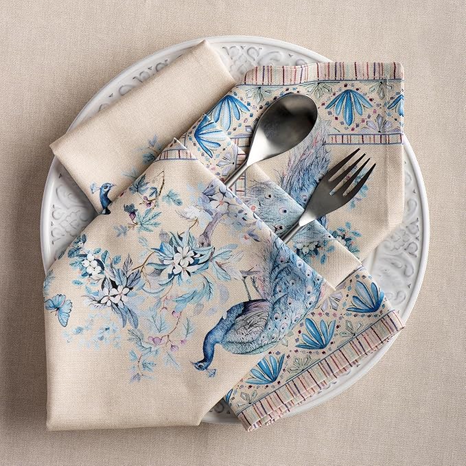 Maison d' Hermine Napkins 100% Combed Cotton Premium Set of 4 Decorative Cloth - Image 3