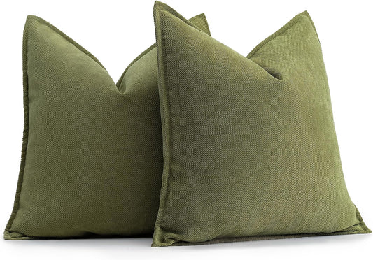 zwjd olive green pillow covers 24x24 set of, main product view