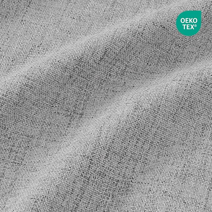 CUCRAF Linen 100% Blackout Curtains 120 Inch Length 2 Panels Set, Back Tab and - Image 5