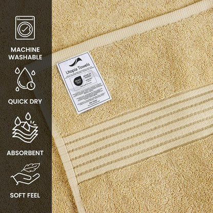 utopia towels 6 pack bath towels, 27x54 in, close-up detail