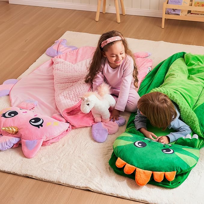 JOIEDOMI Kids Sleeping Bag 4 5 6 Year Old Girl Gifts Toddler Nap Mat - Image 7