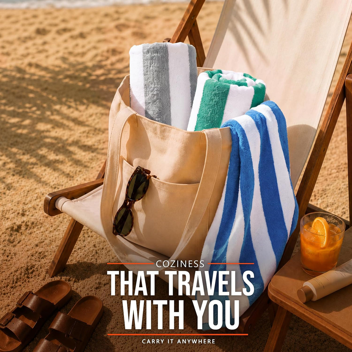 utopia towels beach towels, 4 pack, 30x60 in on a desk or shelf