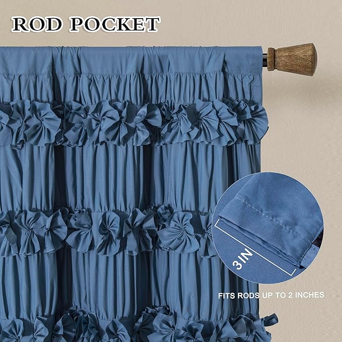 Luxurious Dusty Blue Blackout Curtains - Image 3