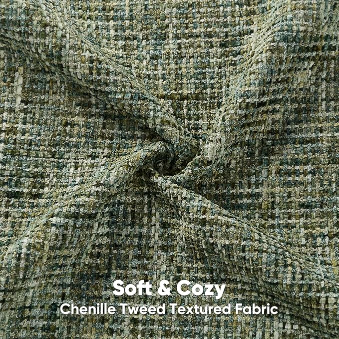 FUTEI Dark Green Decorative Throw Pillow Covers 24x24 Inch Set of 3, Soft - Image 2