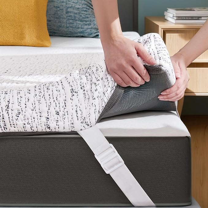 Subrtex Mattress Topper Cover Full Size 4 Inch Mattress Topper Protector - Image 4