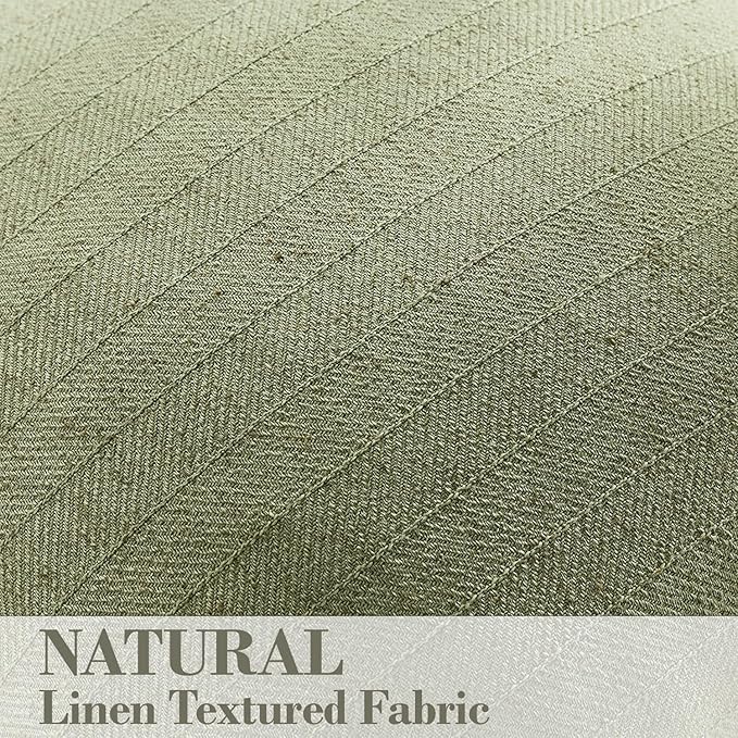 26x26 Linen Euro Sham Pillow Covers Sage Green Pack of 2 Farmhouse Boho Neutral - Image 2