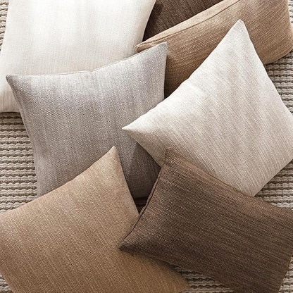 Foindtower Set of 2 Decorative Textured Burlap Linen Throw Pillow Covers - Image 6