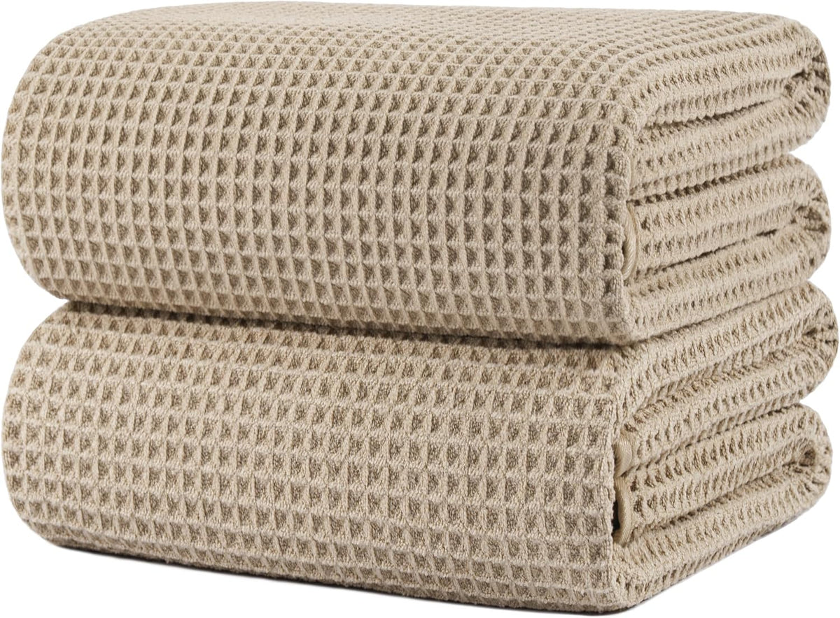 polyte 430 gsm poly blend microfiber waffle bath, main product view