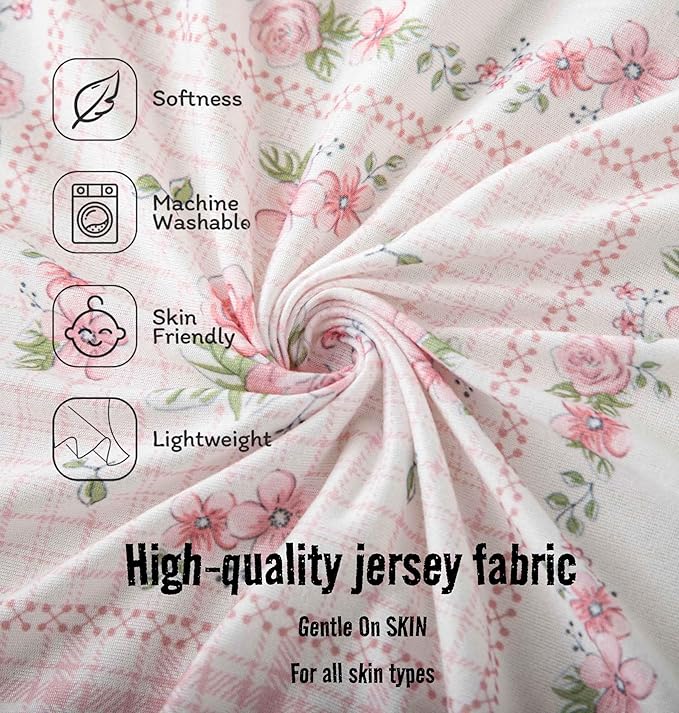 SDY Jersey FloralBassinet Sheets - Image 4