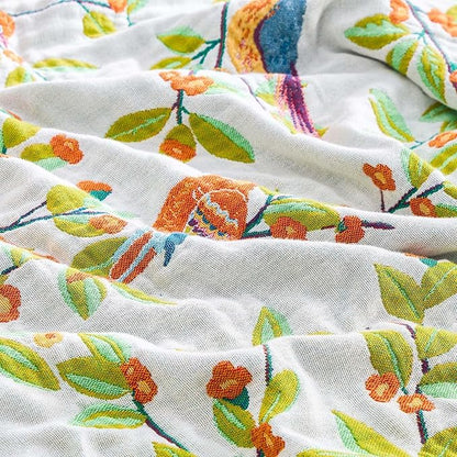 Boho Throw Blanket for Bed, 100% Cotton Soft Rustic Quilt Fall Blanket - Image 5