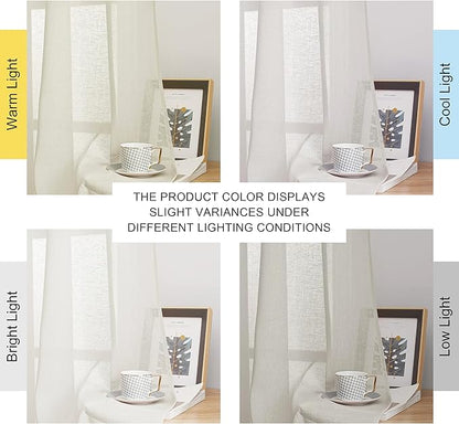 NICETOWN Semi Sheer Linen Curtains - Image 7