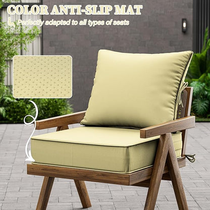 Outdoor Seat Cushion Set 22 L × 24 W × 5 H Inch Waterproof & Fade Resistant - Image 6