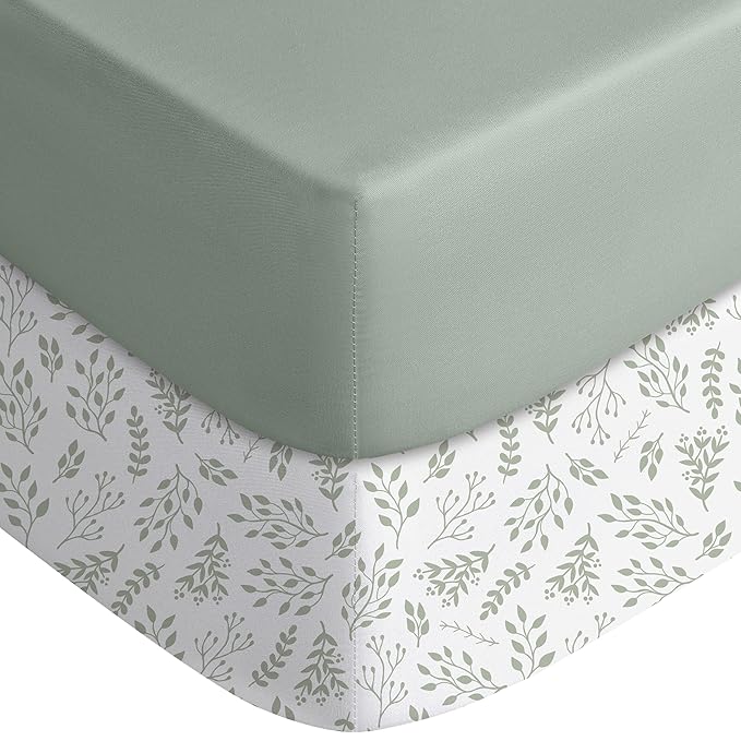 Yoofoss Baby Crib Sheets for Boys Girls, Fitted Crib Sheet 2 Pack for Standard by YOOFOSS