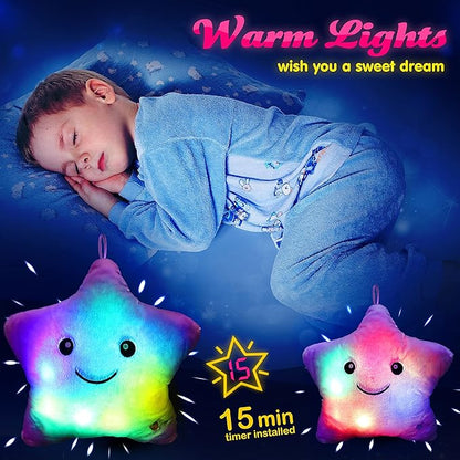WEWILL 13'' Creative Twinkle Star Glowing LED Night Light Plush Pillows Stuffed - Image 8