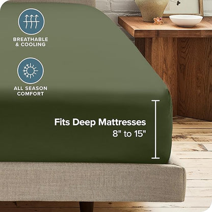 Bare Home 2-Pack Fitted Bottom Sheets Short Queen - Image 4