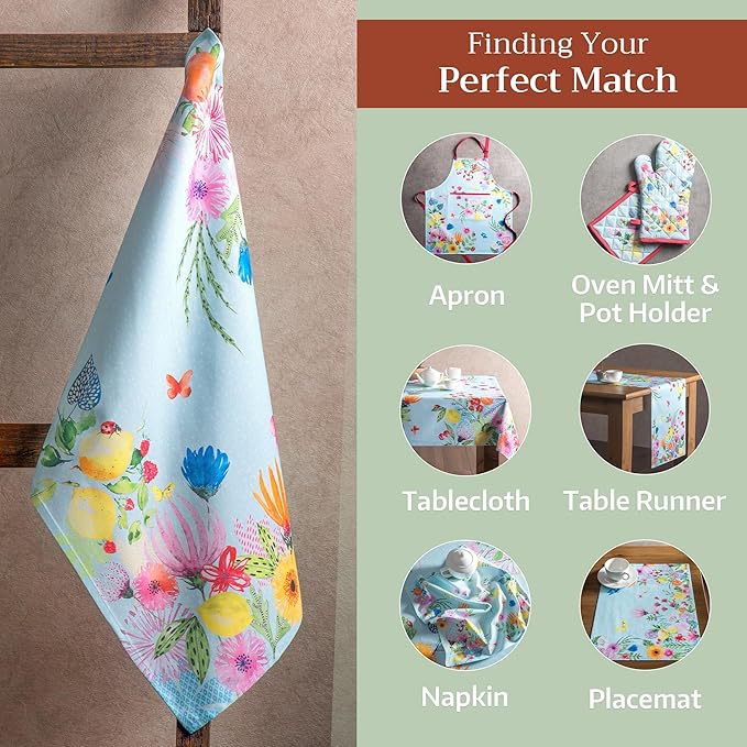 Maison d' Hermine Kitchen Towels Set of 2 100% Cotton 27.50" x 20" Reusable - Image 5