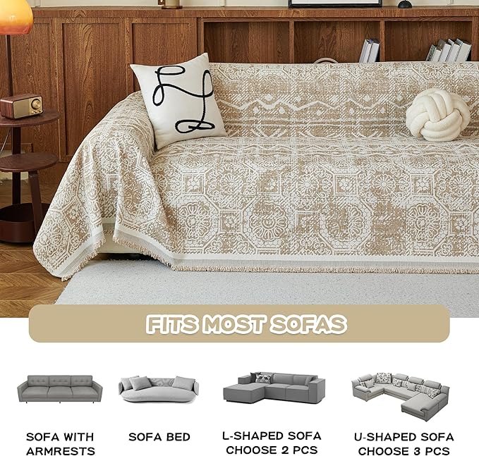 MEETSKY Boho Couch Cover Sofa Slipcover - Image 8