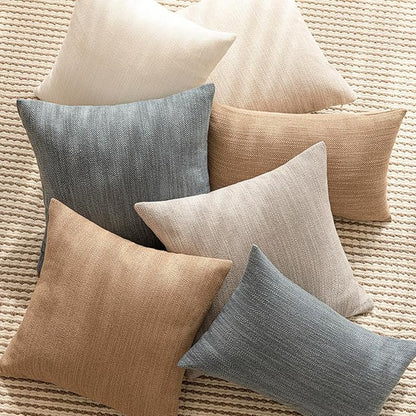 Foindtower Set of 2 Decorative Textured Burlap Linen Throw Pillow Covers - Image 7