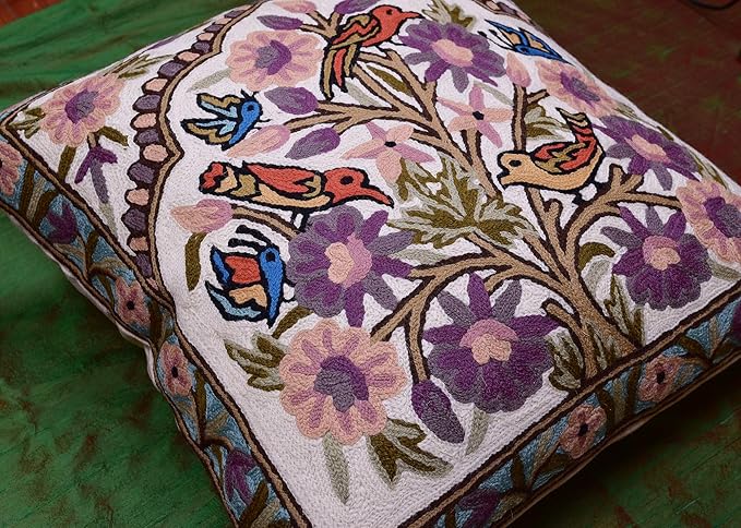 Tree of Life Pillow Cover Lavender Floral Pillowcase Botanical Flower Pillows - Image 3
