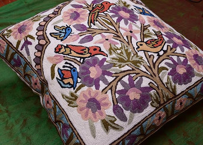 Tree of Life Pillow Cover Lavender Floral Pillowcase Botanical Flower Pillows - Image 3