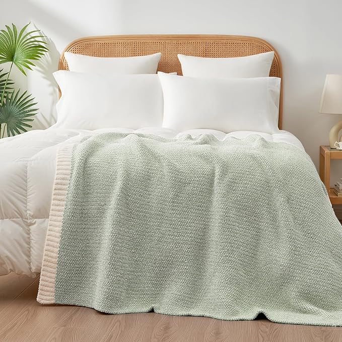 Snuggle Sac Sage Green Throw Blanket 50"x70", Super Soft Warm Microfiber - Image 9