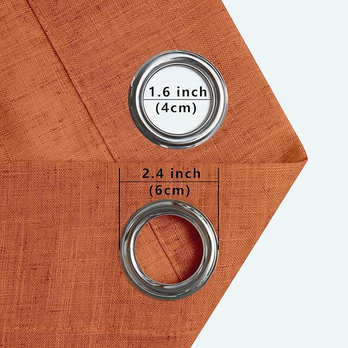 Pitalk Burnt Orange Curtains 108 Inches Long - Image 8