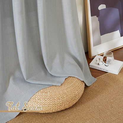 NICETOWN Linen Light Gray Curtains - Image 6