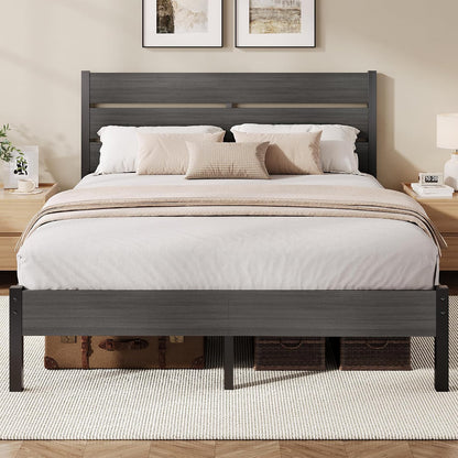 fluest queen bed frame with headboard and footboard, main product view
