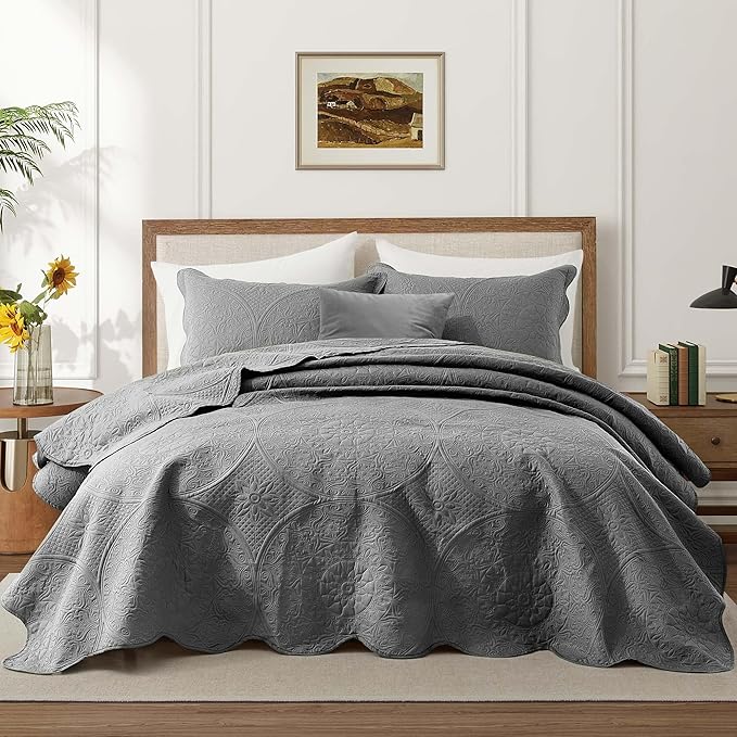 IR Imperial Rooms 8 Pack Quilt King Size Bedding - Image 2