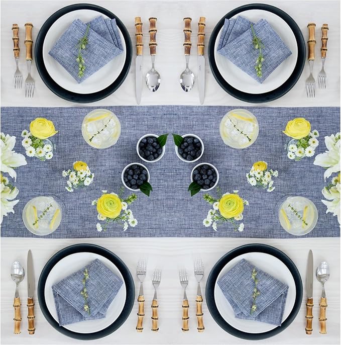 Solino Home Linen Small Table Runner 36 Inches - Image 3