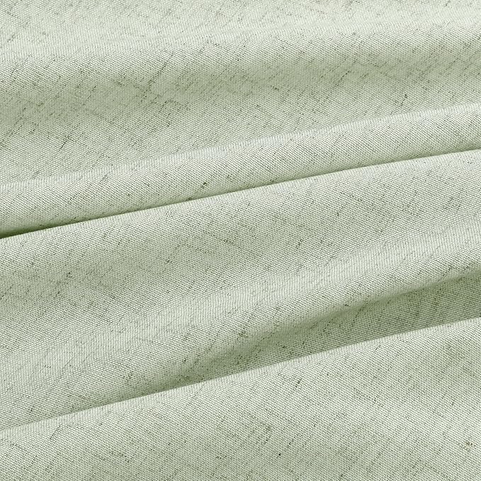 Mist Sage Pinch Pleated Linen Curtains 72 Inch Length 2 Panels - Image 2